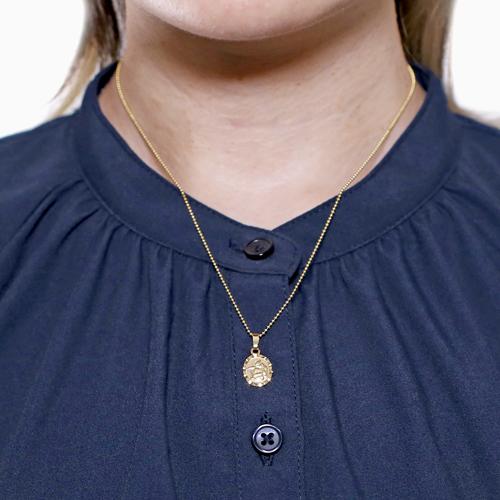 18金 ペンダント K18エンジェル シルバー925カットボールチェーン プチ