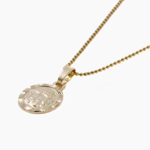 18金 ペンダント K18エンジェル シルバー925カットボールチェーン プチ