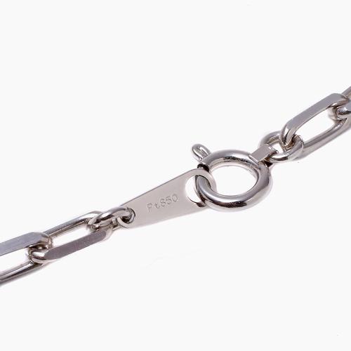 美品PT850小豆クリップチェーンネックレス プラチナネックレス ペーパークリップ 男女兼用 ユニセックス