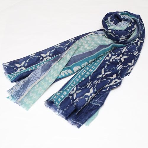 フランス製 A,M,de Paris ストールエド ネイビー : ジュエリーウォーク