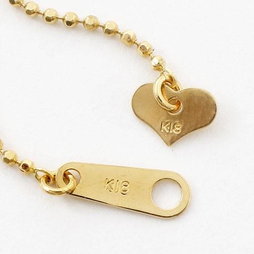 18金 チェーン アジャスター K18 スライドチェーン 10cm カットボール