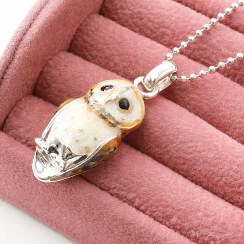 ペンダント イタリア製 シルバー925 ITALY フクロウバッグチャーム