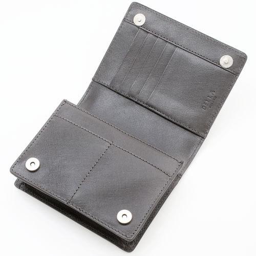 Della レザー 本革 牛革 名刺入れ ファッション グレー 灰色マグネット