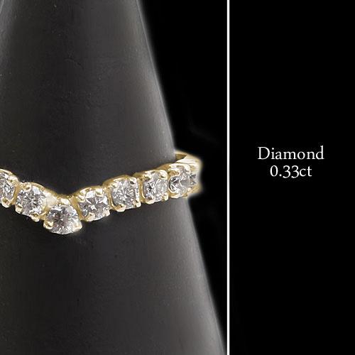 受注生産品 18金 K18 リング ダイヤモンド 0.33ct ブライダルリング 