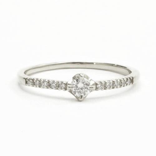 受注生産】プラチナ Pt850 リング 指輪 ダイヤモンド 0.16ct