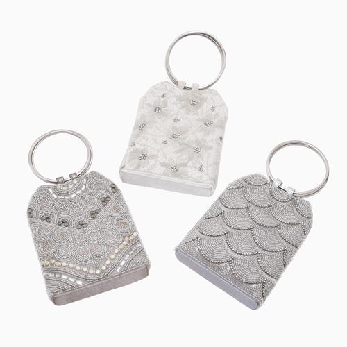 ウロコビーズ フラワービーズ バッグ ハンドバッグ ショルダーバッグ