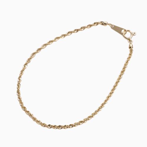 18金 パイプロープ ブレスレット オシャレ レディース チェーンブレスレット ユニセックス ペアジュエリー シンプル K18 k18 18k_3