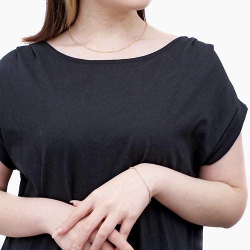 18金 パイプロープネックレス  オシャレ レディース チェーンネックレス ユニセックス ペアジュエリー シンプル メンズ K18 18k k18 ゴールドの画像