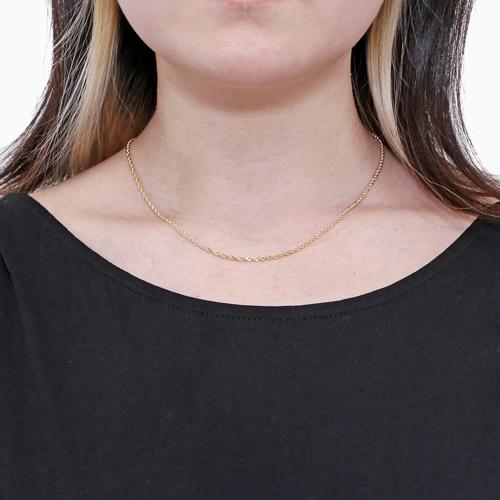 18金 パイプロープネックレス  オシャレ レディース チェーンネックレス ユニセックス ペアジュエリー シンプル メンズ K18 18k k18 ゴールドの画像