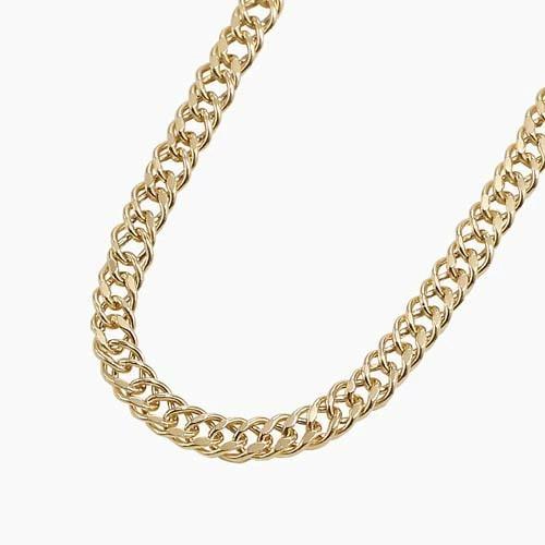 18金 K18 18k イエローゴールド ゴールド GOLD 18金チェーン チェーンブレスレット ブレスレット 18cm 0.9ｇ 中空 ホロー ダブル喜平 キヘイチェーン 2mm幅 ペア