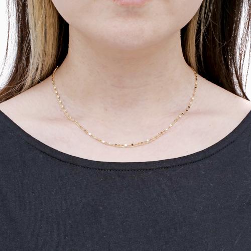 18金 ネックレス オシャレ レディース スクリューチェーンネックレス ペタルネックレス 2連同寸チェーン ペダルチェーン シンプル K18 18k k18 ゴールド