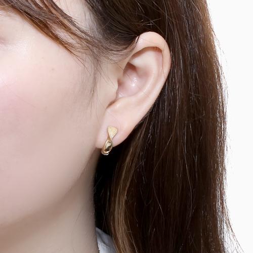 日本製 正規品 ピアリング イヤリング 10金 K10 10k ホワイトゴールド 