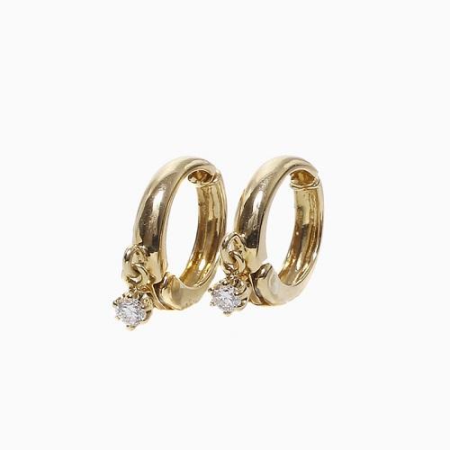 日本製 正規品 ピアリング 揺れるイヤリング 18金 K18 18k イエロー