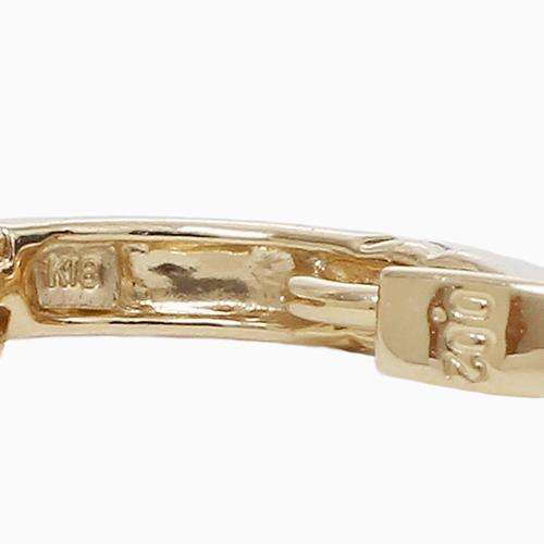 日本製 正規品 ピアリング ダイヤイヤリング 18金 K18 18k イエローゴールド ダイヤモンドアクセ オシャレアイテム リバーシブル お洒落 レディース 爆買の画像