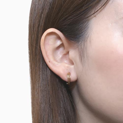 日本製 正規品 ピアリング ダイヤイヤリング 18金 K18 18k イエロー 