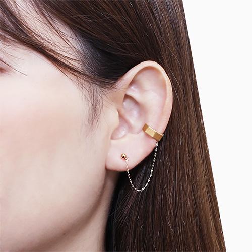 NOUE 3点セット　左ピアス×2 イヤーカフ×1 18k ゴールド　金 18金 K18 18kイエローゴールド イヤーカフス イヤーカフ イヤカフ