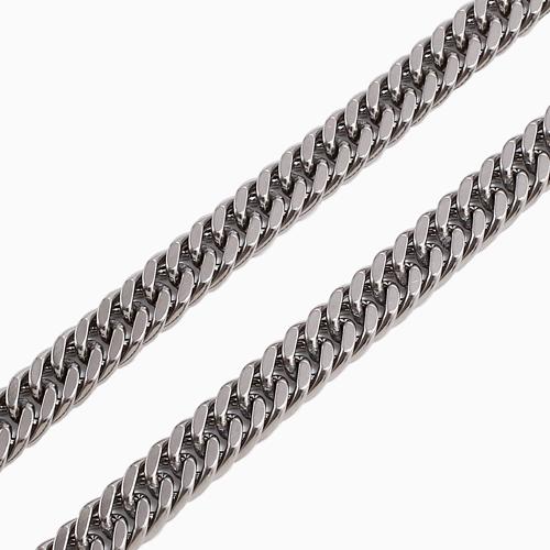 日本製 TITANIUM チタン 純チタン ２面カットキヘイ 喜平 キヘイ ネックレス  メンズネックレス メンズアクセサリー クリックポスト便対応 爆買の画像