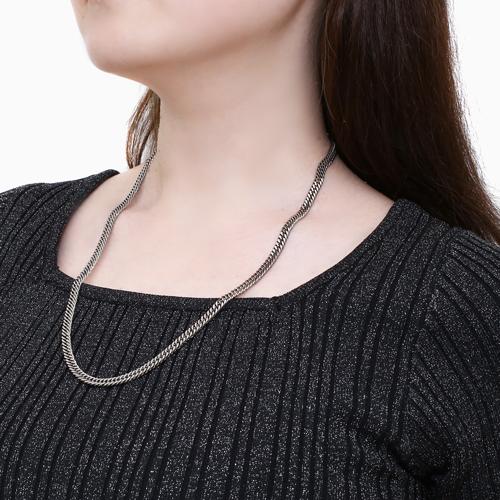 日本製 TITANIUM チタン 純チタン ２面カットキヘイ 喜平 キヘイ ネックレス  メンズネックレス メンズアクセサリー クリックポスト便対応 爆買の画像