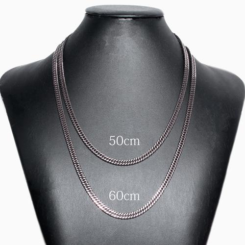 日本製 TITANIUM チタン 純チタン ２面カットキヘイ 喜平 キヘイ ネックレス  メンズネックレス メンズアクセサリー クリックポスト便対応 爆買の画像