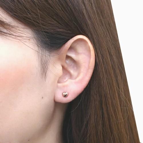 10金 K10 10k K10PG ピンクゴールド ピアス ハート型ピアス スタッド 