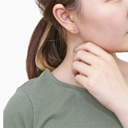 10金 K10 10k K10WG ホワイトゴールド ピアス ハート型ピアス スタッド 