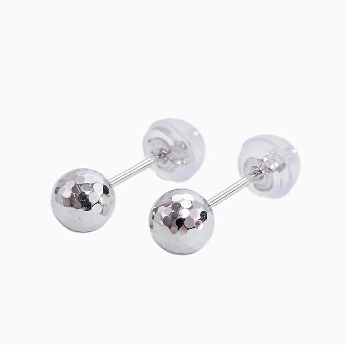 ジュエリーウォーク心斎橋] 10金 ホワイトゴールド ミラーボール