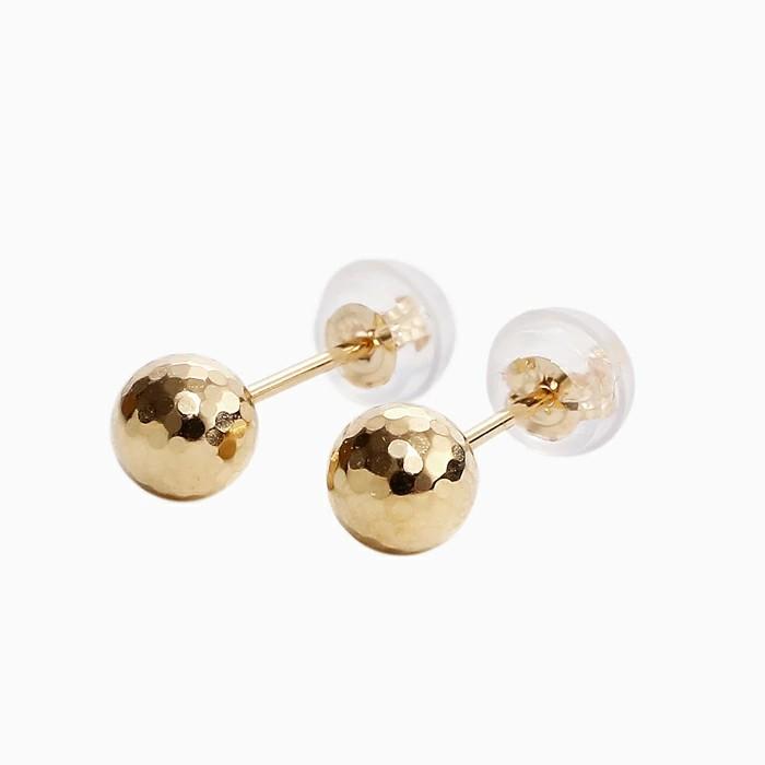 10金 ホワイトゴールド ミラーボール ピアスK10WG シャダン式 10金 ホワイトゴールド ミラーボール ピアスK10WG シャダン式