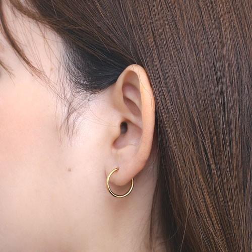 K18 YG 18金 ピアス 約15mm 約2g