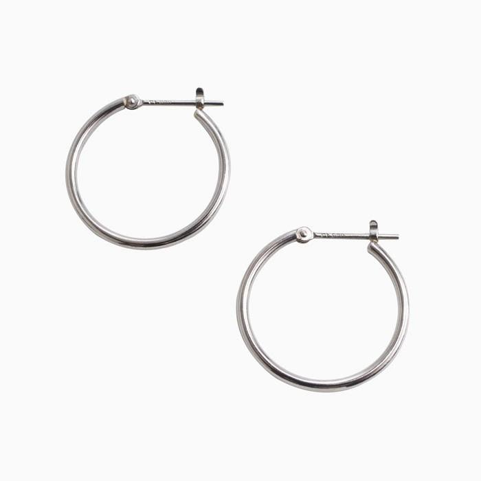 プラチナ Platinum Pt900 ピアス フープピアス 1.5mm 20mm ワンタッチ