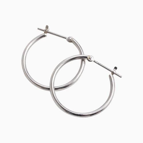 プラチナ Platinum Pt900 ピアス フープピアス 1.5mm 20mm ワンタッチ