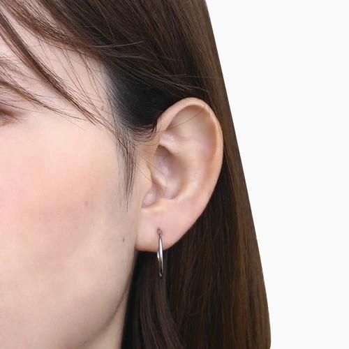 プラチナ Platinum Pt900 ピアス フープピアス 1.5mm 20mm ワンタッチ