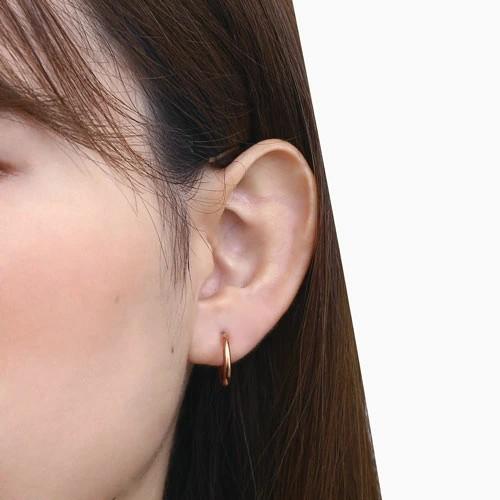 18金 K18 18k K18PG ピンクゴールド ピアス フープピアス 2.0mm 15mm