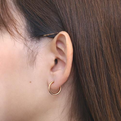 18金 K18 18k K18PG ピンクゴールド ピアス フープピアス 2.0mm 15mm