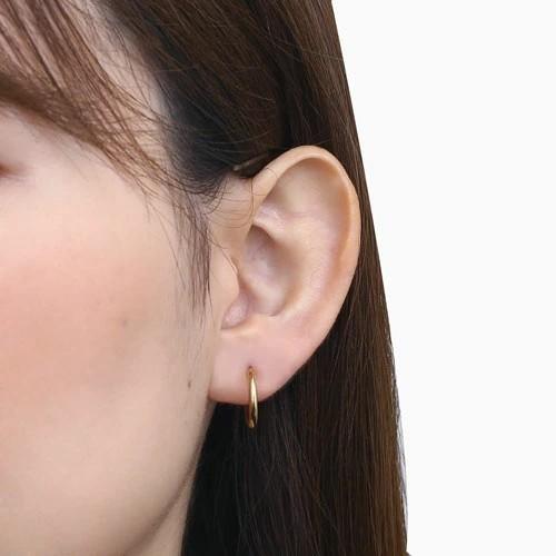 18金 K18 18k K18YG イエローゴールド ピアス フープピアス 2.0mm 15mm