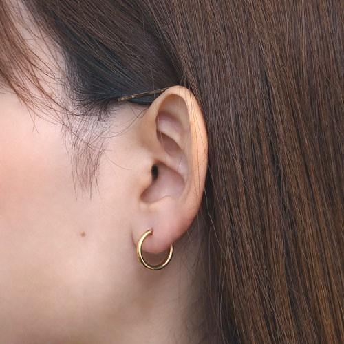 18金 K18 18k K18YG イエローゴールド ピアス フープピアス 2.0mm 15mm