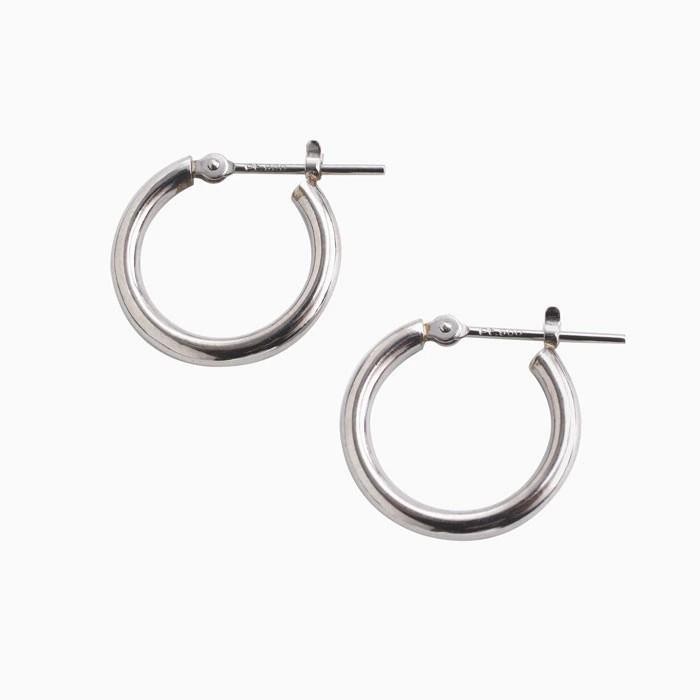 プラチナ Platinum Pt900 小さめピアス フープピアス 2.0mm 15mm