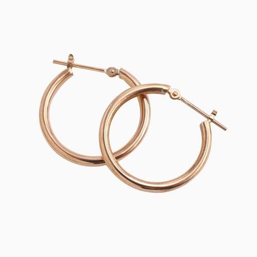 18金 K18 18k K18PG ピンクゴールド ピアス フープピアス 2.0mm