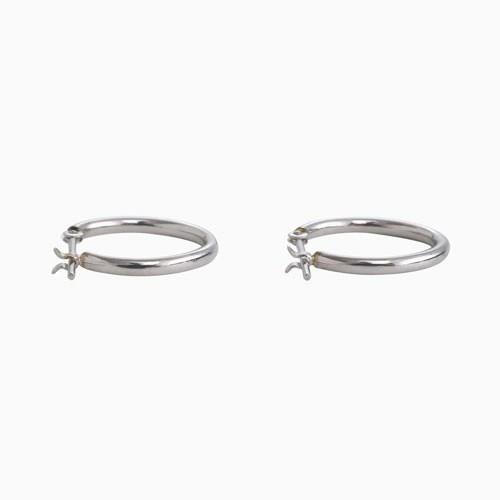 プラチナ Platinum Pt900 ピアス フープピアス 2.0mm 20mm ワンタッチ