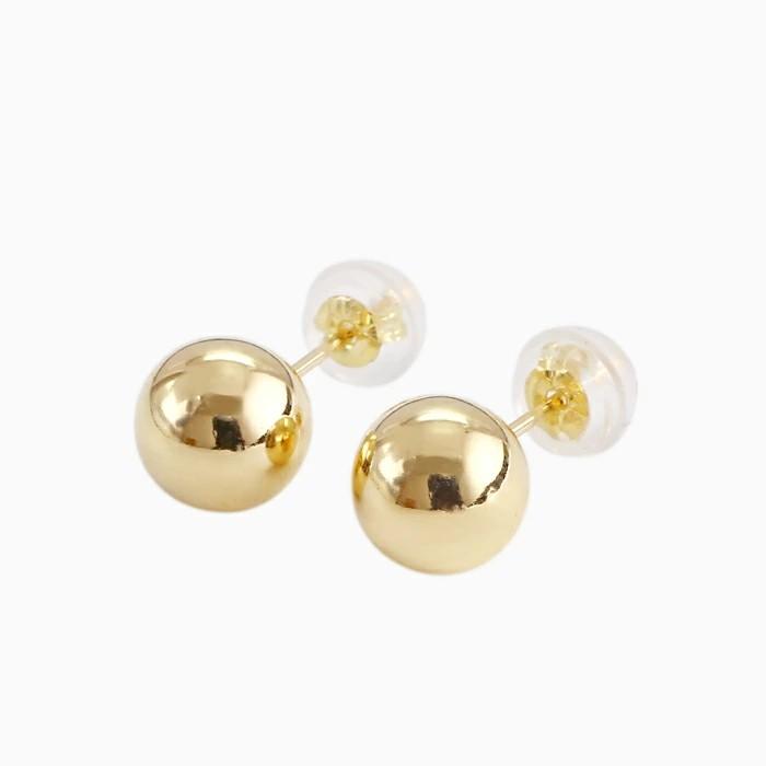 18金 K18 K18YG ピアス ボールピアス 小さめピアス 7mm玉 スタッド 