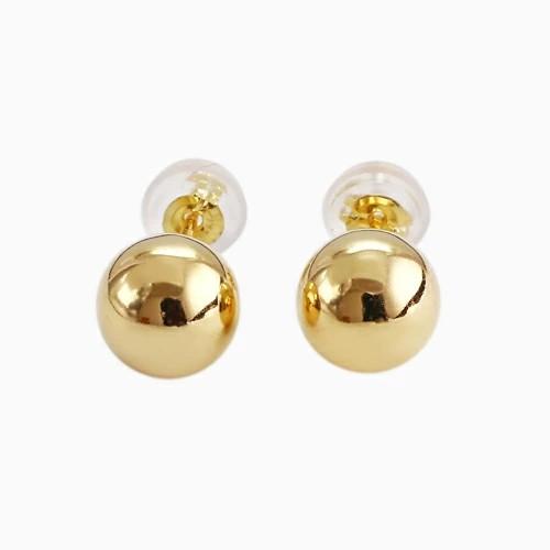 18金 K18 K18YG ピアス ボールピアス 小さめピアス 7mm玉 スタッド 
