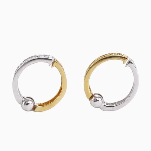 壊れたイヤリング /K18ゴールドとK18ホワイトゴールド 正規品 18金 K18 イエローゴールド ホワイトゴールド ピアリング