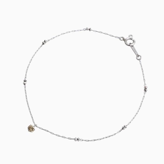 Pt850 ダイヤモンド ステーションブレスレット プラチナ ブレスレット ダイヤモンド付 Pt850 ステーションミラクル