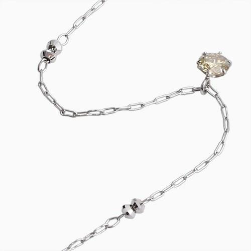プラチナ ブレスレット ダイヤモンド付 Pt850 ステーションミラクル