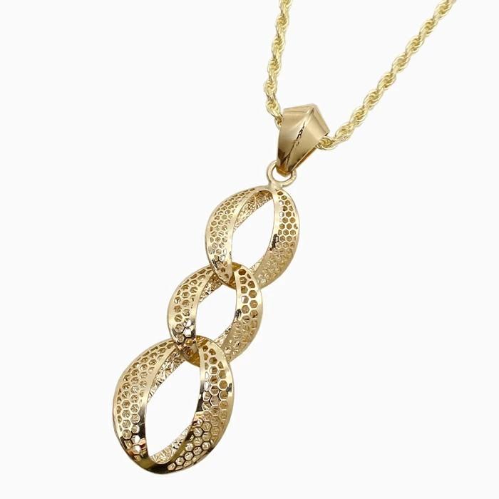 イタリアン地金チェーン】K18WG サークルデザインネックレス 50cm 楽天  