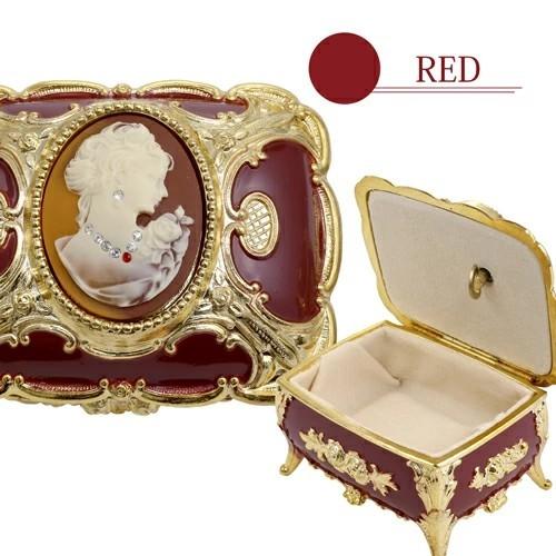 アンティーク】赤いオルゴールボックス ジュエリーBOX