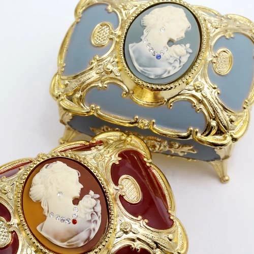 カメオ　オルゴール付き　ジュエリー アクセサリーボックス　宝石箱　日本製 オルゴール ジュエリーボックス 宝石箱 ジュエリーケース カメオ