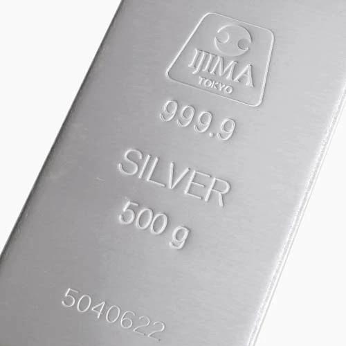 日本製 純銀 SILVER シルバー 999 1000 インゴット 開運 招福 500g 桐