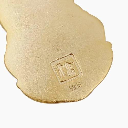 開運招福 SV925製 お守り 布袋孫 布袋様 七福神 ペンダント 地金 豪華