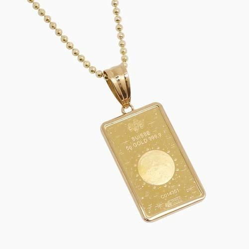 チェーン 純金 K24 24金 ゴールド GOLD 5g インゴットペンダント