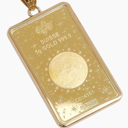 チェーン 純金 K24 24金 ゴールド GOLD 5g インゴットペンダント
